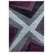Black/Gray 22 x 0.53 in Area Rug - Wrought Studio™ Zonia Abstract Plum/Area Rug Plastic | 22 W x 0.53 D in | Wayfair