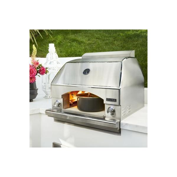 lynx-napoli-built-in-countertop-outdoor-pizza-oven-steel-in-gray-|-29.625-h-x-30-w-x-28.5-d-in-|-wayfair-lpza-lp/