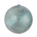 Vickerman 535318 - 4.75" Sea Blue Glitter Clear Ball Christmas Tree Ornament (4 pack) (N184262)