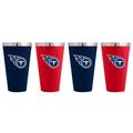 Tennessee Titans 4-Pack Matte Color Stainless Steel Pint Glass Set