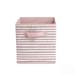 Mind Reader Fabric Storage Cube Fabric | 11.19 H x 10.5 W x 10.5 D in | Wayfair STRIPEBIN-PNK