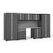 NewAge Products 8 Piece Complete Storage System, Stainless Steel in Gray | 85.25 H x 160.75 W x 24 D in | Wayfair 58385