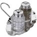 Corbell Silver Company Queen Anne Salt & Pepper Shaker Set Glass/Metal in Gray | 3 H x 6.88 W in | Wayfair 0/5985