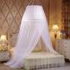 KongEU Luxurious Premium Bed Canopy Netting Cover Stylish and Sturdy Bed Netting Canopy Round Lace Fantasy Netting Curtains,White