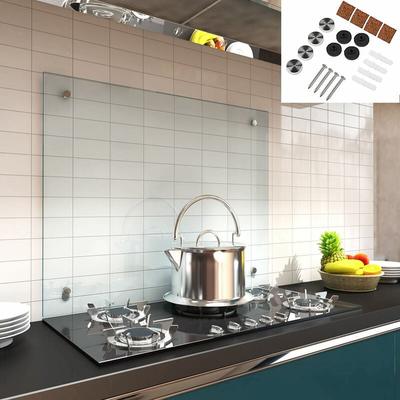 Mucola - Küchenrückwand Spritzschutz Fliesenspiegel Küche Wandschutz Glas 6mm esg Klarglas Image