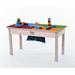 Zoomie Kids Cornwell Kids Fun Builder Table Wood/Plastic in Brown | 17 H x 32 W in | Wayfair 3C3E85063D3A44E389B0732641EE1F09