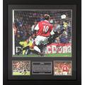 Dennis Bergkamp signed and Framed Arsenal 16x20 inch photo with COA and proof