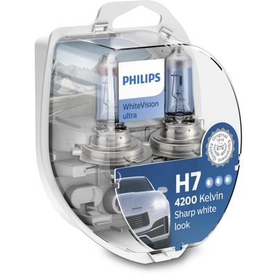 PHILIPS H7 WhiteVision ultra (2 Stk.) Glühlampe, Fernscheinwerfer,Glühlampe, Hauptscheinwerfer,Glühlampe, Nebelscheinwer