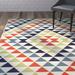 White 47 x 0.31 in Area Rug - George Oliver Turnbow Power Loom Multi-Colored Rug Polypropylene | 47 W x 0.31 D in | Wayfair