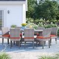 Lark Manor™ Andrick 9 Piece Outdoor Dining Set w/ Cushions Metal in Gray | Wayfair B4654407E8DE4F1C90B12B9EAF73F5BB