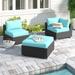 Latitude Run® Larren Indoor/Outdoor Cushion Cover Acrylic in Green/Blue/Brown | 4 H in | Wayfair CK-BELLE-09b-ARUBA