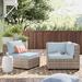 Latitude Run® Larren 21-Piece Outdoor Cushion Cover Set Acrylic in Gray/Brown | 4 H in | Wayfair CK-BELLE-11a-SPA