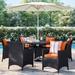 Sol 72 Outdoor™ Gather 8 Piece Outdoor Patio Dining Set Glass in Brown | Wayfair 68E10293894448C182D00B6CE7CA6DF9