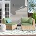 Latitude Run® Larren Outdoor Cushion Cover Acrylic in Green/Brown | 4 H in | Wayfair CK-BELLE-03b-CILANTRO