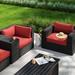 Latitude Run® Larrissa Indoor/Outdoor Cushion Cover Acrylic, Terracotta in Red | 6 H in | Wayfair CK-BARBADOS-08a-TERRACOTTA