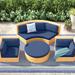 Latitude Run® Larrissa Indoor/Outdoor Cushion Cover Acrylic in Blue | 6 H in | Wayfair CK-BARBADOS-11b-NAVY