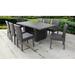 Lark Manor™ Anishia Rectangular 8 - Person 79" Long Outdoor Dining Set Metal in Gray/Red | Wayfair F66BBEB020B64D49BBB7B36C7C5B69E2