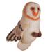 The Holiday Aisle® Felt Bird Garden Barn Owl Hanging Figurine Fabric in Brown/Orange | 5 H x 3 W x 1 D in | Wayfair