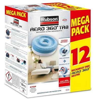 Rubson - promo mega pack Lot de 12 recharge Aero 360 Neutre