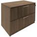 Modern Walnut 2-Drawer Lateral File