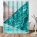 East Urban Home 71" x 74" Shower Curtain, Gemstone Collage by LebensART Polyester in Gray/Green | 71 H x 74 W in | Wayfair