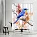 East Urban Home 71" x 74" Shower Curtain, Bluebird 2 by Suren Nersisyan Polyester in Blue/Gray | 74 H x 71 W in | Wayfair