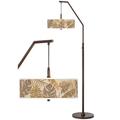 Tropical Woodwork Bronze Downbridge Arc Floor Lamp