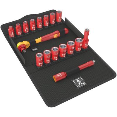 Steckschlüsselsatz 3/8 Zoll 17 tlg. 6-KT. Hebelumschaltknarre vde - Wera Image