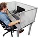 OBEX Polycarbonate Desk Mounted Privacy Panel | 12 H x 48 W x 0.63 D in | Wayfair 12X48P-A-T-DM