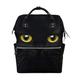 WowPrint Diaper Tote Bag Black Cat Pattern Nappy Bag Large Capacity Organiser Multifunction Travel Backpack for Baby Care