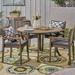 Beachcrest Home™ Tinnin Round 4 - Person 47.25 Long Outdoor Dining Set w/ Cushions Wood in Gray | 47.25 W x 47.25 D in | Wayfair