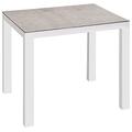 Best Houston 90x90 cm Weiss/Silber Esstisch, Gartentisch, Tisch, Aluminium