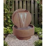 Circular Water Wall Cast Stone Fountain, Copper Florence & New Italian Art Company | 34 H x 25 W x 24 D in | Wayfair 1593CN