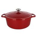 Chasseur French Cast Iron Oval Dutch Oven Non Stick/Enameled Cast Iron/Cast Iron in Red | 5 H x 14.5 W in | Wayfair CI_4930R_CI_175