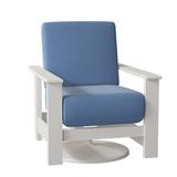 Telescope Casual Leeward Swivel Recliner Patio Chair w/ Cushions Plastic in White | 39 H x 33 W x 35 D in | Wayfair 869642A01