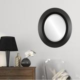 Ebern Designs Royalton Framed Oval Accent Mirror Wood in Black/Brown | 45 H x 35 W x 1 D in | Wayfair 4D35B55A40414D6086B7AB23C1FACD11