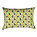 Latitude Run® Avicia Indoor/Outdoor Lumbar Pillow Polyester/Polyfill blend in Blue/Yellow | 14 H x 20 W x 3 D in | Wayfair