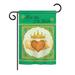 Breeze Decor Kiss Me, I'm Irish Spring 2-Sided Polyester 18.5 x 13 in. Garden Flag in Brown/Green | 18.5 H x 13 W in | Wayfair