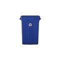 Suncast Commercial Resin 23 Gallon Trash Can Plastic in Blue | 30 H x 22.02 W x 11.08 D in | Wayfair TCNH2030BLR