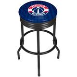 Trademark Global NBA Ribbed 29" Swivel Bar Stool Plastic/Acrylic in Black | 29 H x 20.75 W x 20.75 D in | Wayfair NBA1006-WW3