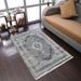 Gray 48 x 0.43 in Indoor/Outdoor Area Rug - Bungalow Rose Beier Oriental Area Rug Polyester | 48 W x 0.43 D in | Wayfair