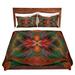 East Urban Home Leafy Mandala Jade Duvet Cover Set Microfiber in Red/Green/Blue | 1 King Duvet Cover + 2 King Shams | Wayfair