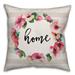 Ophelia & Co. Calkins Home Floral Wreath Throw Pillow Polyester/Polyfill blend | 18 H x 18 W x 1.5 D in | Wayfair BCE3FE8F13CD4B73B2569966D3E964B8