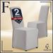 One Allium Way® Finch son Parsons Dining Chairs w/ Removable Skirted Slipcover Upholstered/Fabric in Gray | 39.5 H x 18 W x 23.5 D in | Wayfair