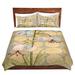 East Urban Home Tiger Lily Duvet Cover Set Microfiber in Blue/Green/White | 1 King Duvet Cover + 2 King Shams | Wayfair