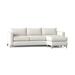 White Sectional - Orren Ellis Vess 87" Wide Reversible Sofa & Chaise w/ Ottoman, Metal | 29.5 H x 87 W x 60.5 D in | Wayfair