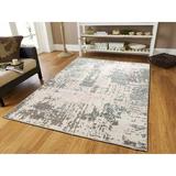 Brown/White 24 x 0.5 in Area Rug - Williston Forge Kinde Abstract Beige/Brown/Teal Indoor/Outdoor Area Rug Polyester/Wool | 24 W x 0.5 D in | Wayfair