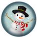 The Holiday Aisle® Happy Snowman Round Decorative Accent Metal | 16 H x 16 W x 1 D in | Wayfair 653CFE3ACE4E4CF9A41DAF9B4D485416