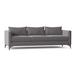 Orren Ellis Vess 87" Square Arm Sofa w/ Reversible Cushions, Metal in Gray | 29.5 H x 87 W x 34.5 D in | Wayfair 8E00D50D8D274BEA9CC6A9EF66D67C8A