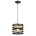 Wrought Studio™ Zilla 1 - Light Single Drum Pendant in Brown | 8.25 H x 10 W x 10 D in | Wayfair 6E773E88327749878DE91B93155C7C0B